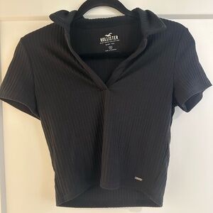 Hollister Black Baby Tee Size M